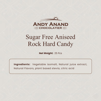 Andy Anand Sugar-Free Aniseed Rock Hard Candy (25 pc) | Sugar-Free & Keto Candy | Local SoCal Bakery