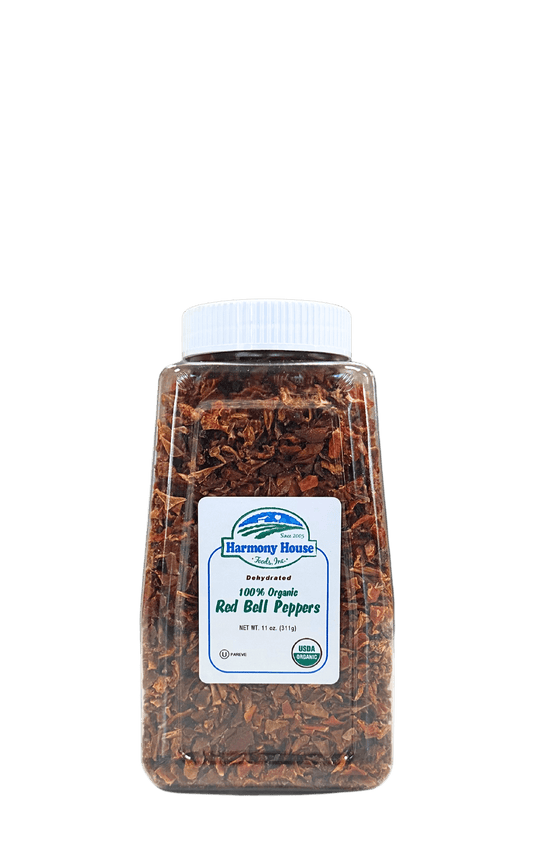 Bell Pepper, Red, Dried, Organic